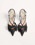 Valentino Bowow Slingback Pumps In Kidskin 85Mm - Image 5